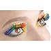 Amscan Rainbow Tinsel False Eyelashes 05 x 1 1 Pair Stunning Lashes For Parties Festivals - Image 2