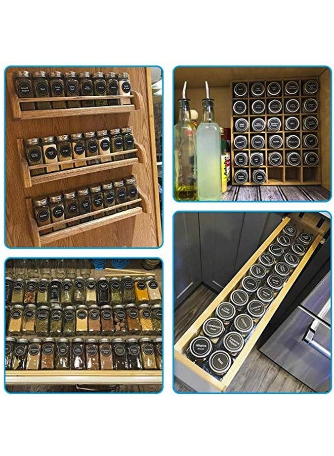 Aozita AOZITA 14 Pcs Glass Spice Jars with Spice Labels - 4oz Empty Square Spice Bottles - Shaker Lids and Airtight Metal Caps - Chalk Marker and Silicone Collapsible Funnel Included - Image 5