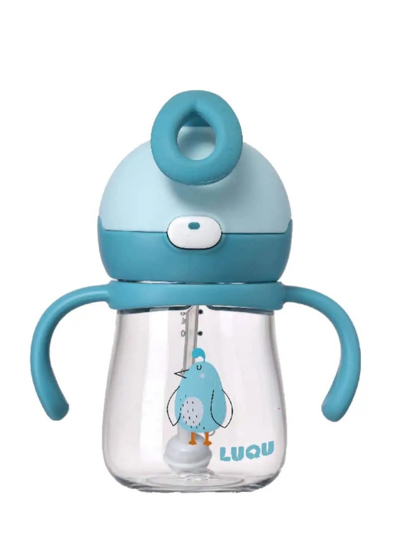 Luqu Straw Cup Tritan 220ml Blue