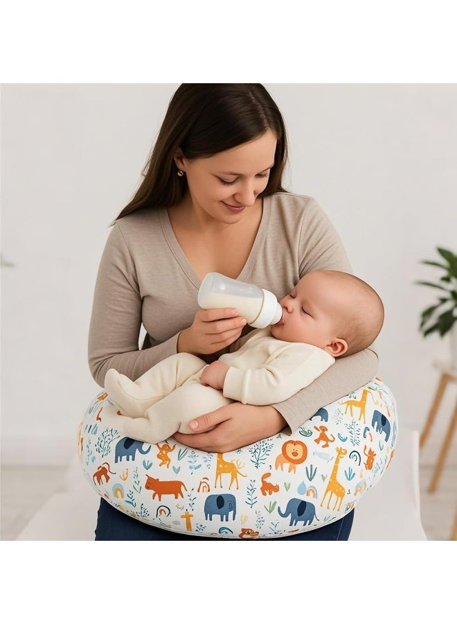 Winmany Baby Nursing Pillow Cover Newborn Removable Breastfeeding Pillowcover Cute Pattern Girls Boys Nursing Pillowcase for Breast and Bottole Feeding - Image 3