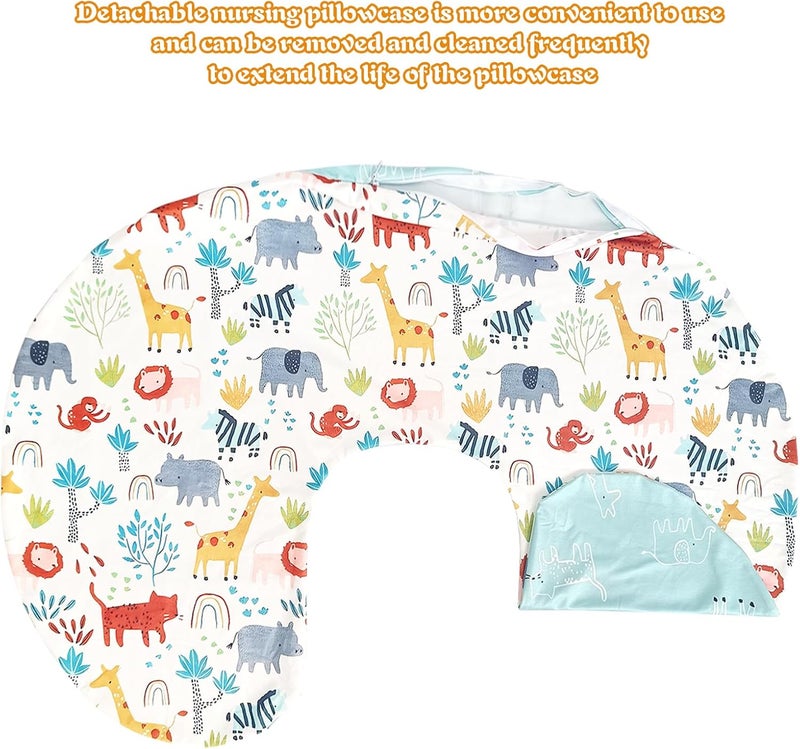 Winmany Baby Nursing Pillow Cover Newborn Removable Breastfeeding Pillowcover Cute Pattern Girls Boys Nursing Pillowcase for Breast and Bottole Feeding - Image 4