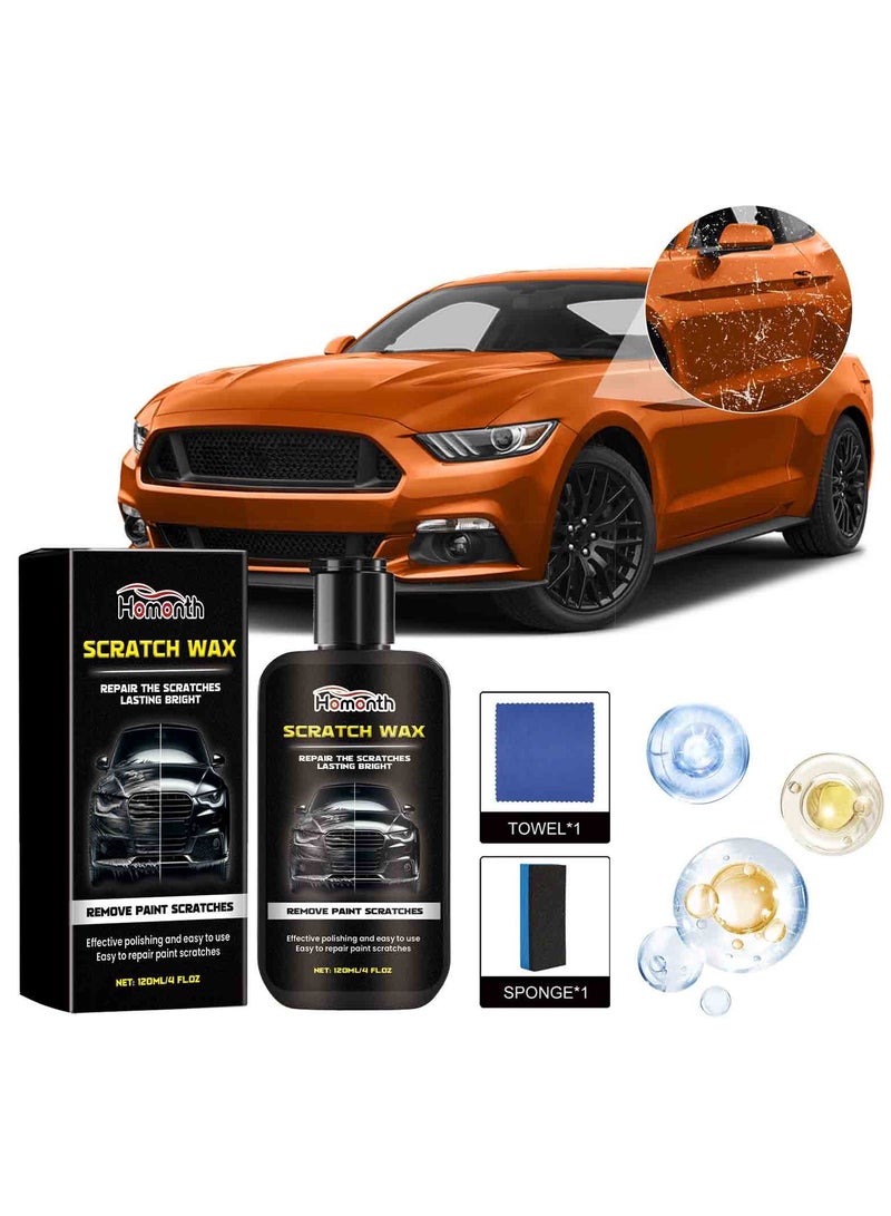 Homonth Car Scratch Repair Wax Car Paint Scratch Scratch Cut Repair Paste Care Polishing Wax 120ml  - Image 2
