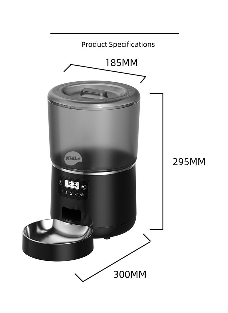 Kidle - 4L Automatic Cat Feeder Cat Food Dispenser Pet Feeding Machine for Medium And Small Pets - Image 1