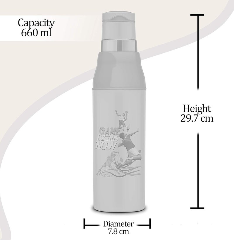 Milton Milton Kool Steelight 900 Insulated School Kids Bottle with Inner Steel, 660 ml, Ivory - Image 5