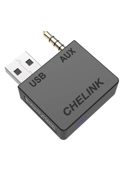 Bluetooth 5.0 Adapter for KIA, AUX Music Audio Transmitter 5.0 Bluetooth Transmitter with 3.5mm Jack Audio Adapter Stereo Jack Bluetooth Transmitter USB iPhone iPad Smartphone Android Phone Car Kit