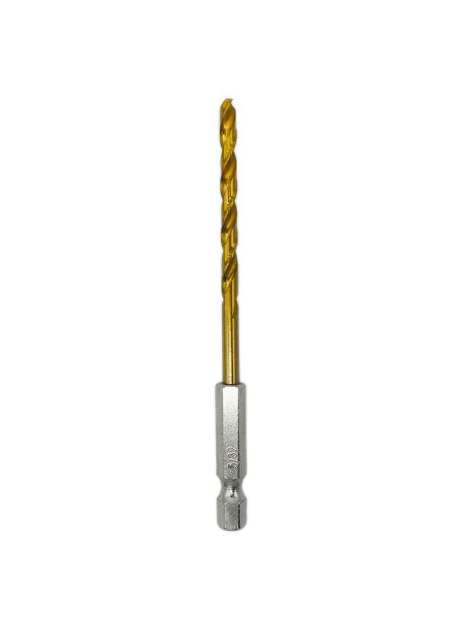 Drill Hulk Pack of 6, 5/32-Inch Titanium Nitride Coated Bit, Hex Shank, Premium M2 High Speed Steel, Jobber Length, for Metal, Plastic, Wood - Image 2