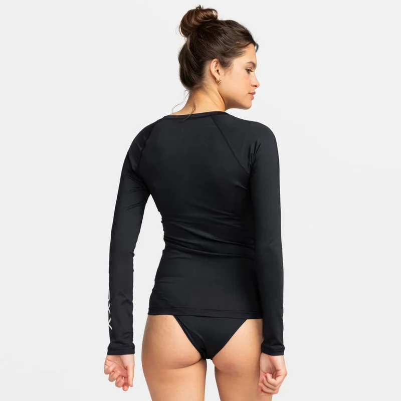 روكسي New Essentials Long Sleeve Zip-Up Rashguard - Women