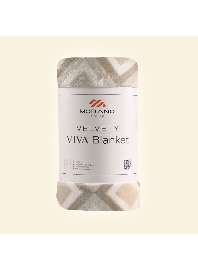 Morano Viva Blanket – Printed Model, 220x240 CM, Lightweight Ultra-Soft Polyester Throw with Elegant Finish, Stylish Colors,Warm and Cozy Blanket for Bed or Sofa - Image 1
