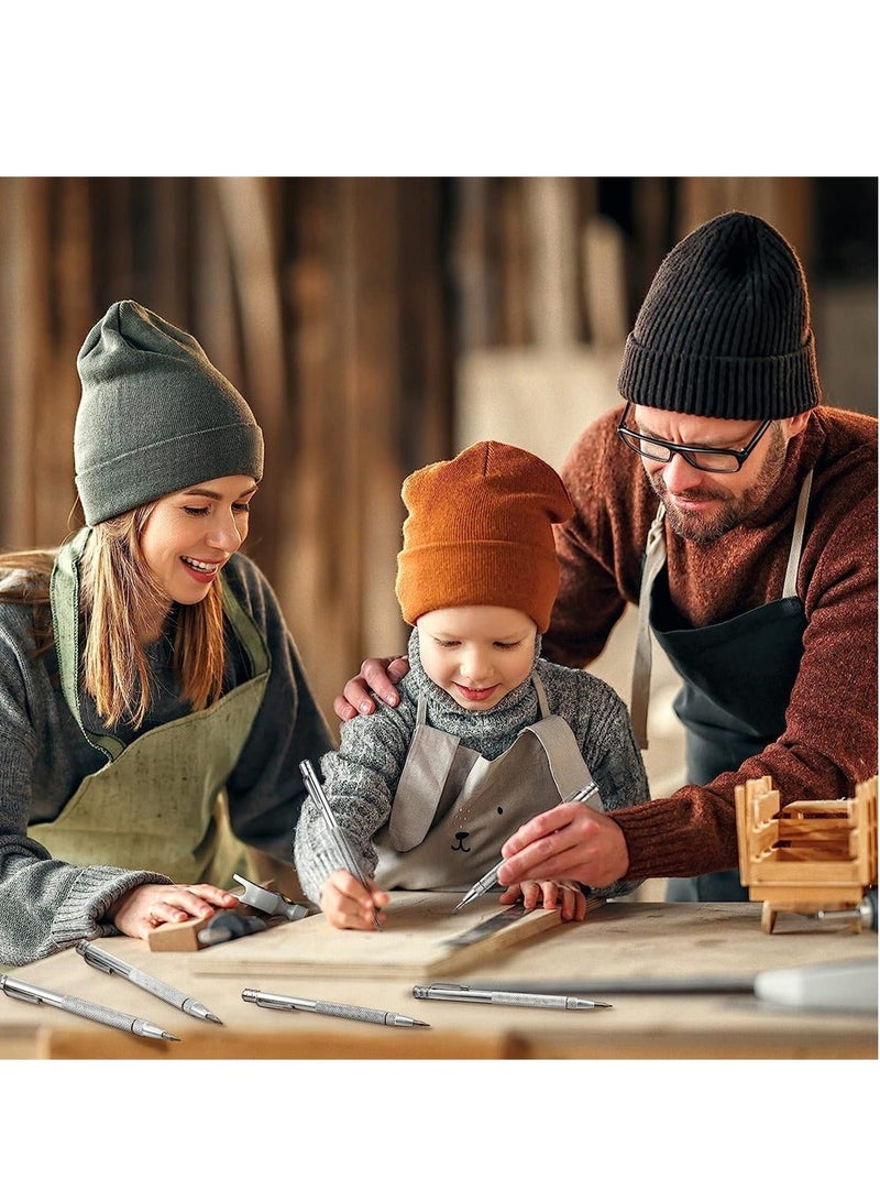 Y&D Tungsten Carbide Tip Scriber, 2 Pack Scriber Marking Tools with Magnet, 12 Replacement Tip, Metal Engraving Pen for Glass / Ceramics Hardened Steel Sheet - Image 3