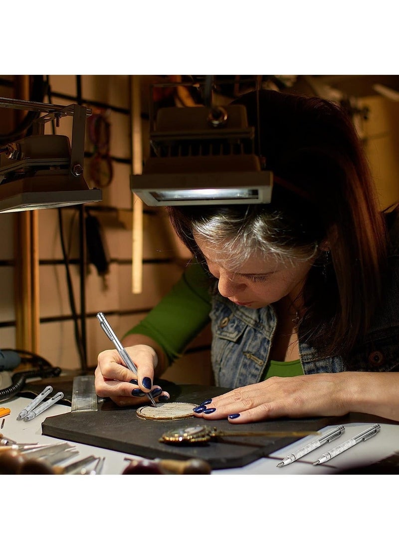 Y&D Tungsten Carbide Tip Scriber, 2 Pack Scriber Marking Tools with Magnet, 12 Replacement Tip, Metal Engraving Pen for Glass / Ceramics Hardened Steel Sheet - Image 2