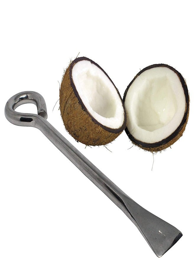 PUTHAK UNEQUETREND Solid Stainless Steel Coconut Breaker with Opener Rod Tool, Set of 2 - Image 3