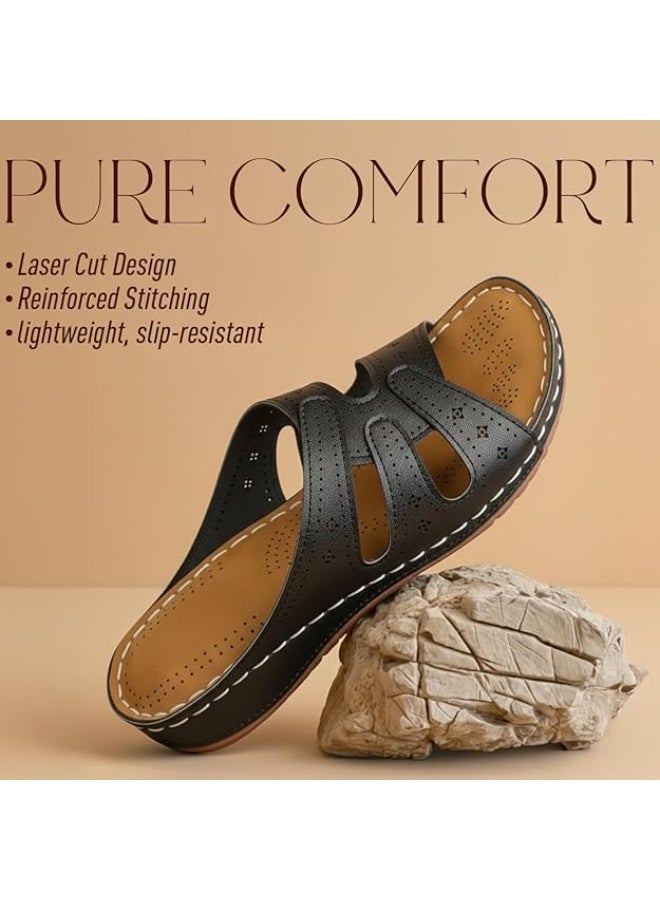 Liberty Senorita AGL-152EWomen Casual Thong Slippers -Black | Synthetic Insole | Stylish Chappal for Woman, Casual Ladies Slippers & Fancy Walking Footwear for Home, Office & Outdoor - Image 3