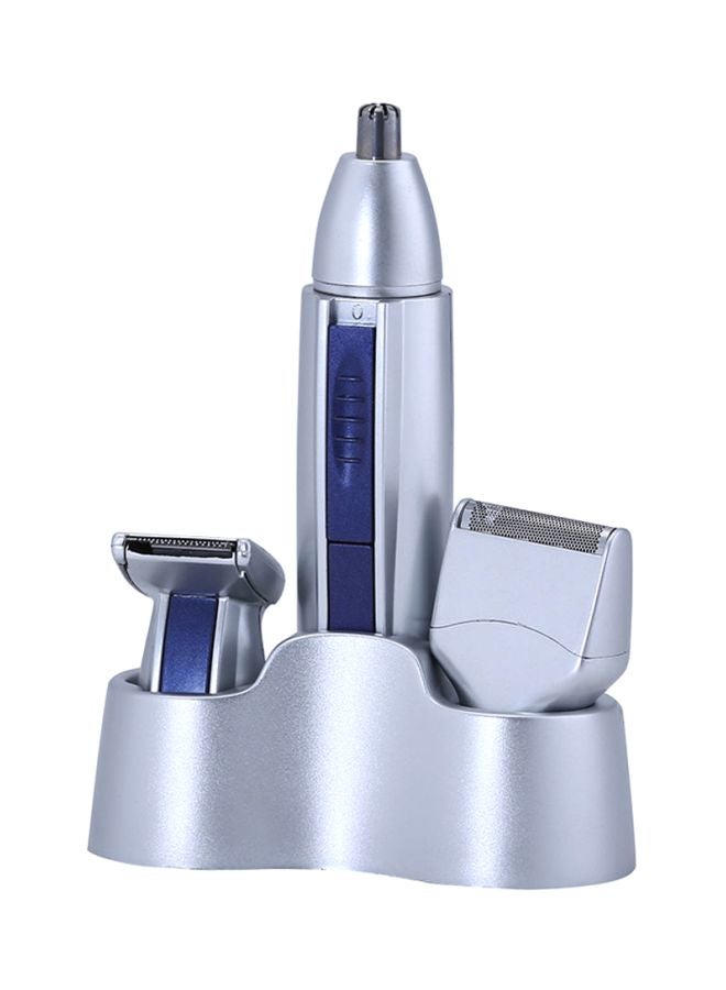 Olsenmark Professional 3-in-1 Men's Grooming Kit, Rechargeable Nose Trimmer, Electric Shaver and Sideburn Trimmer with 3W Power, Compact Cordless Design, Portable Personal Care Tool for Travel and Daily Grooming Blue and Silver - Image 1