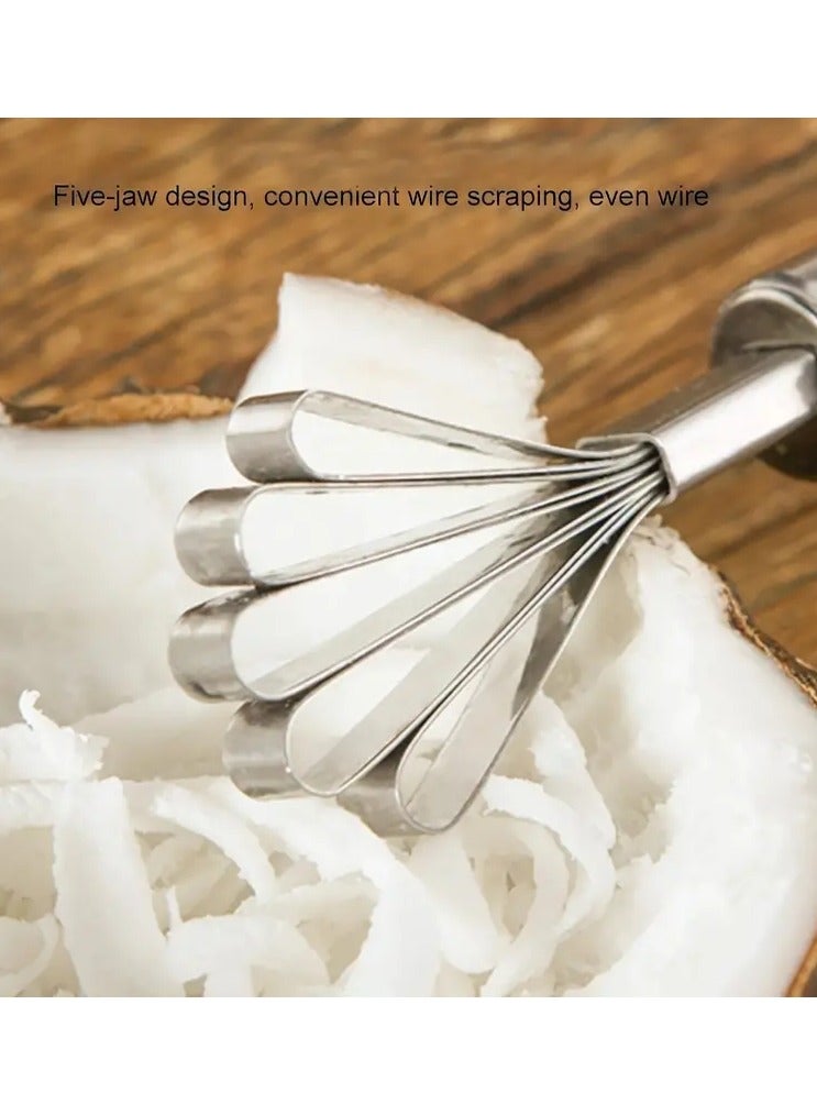 Goolsky 1pc Stainless Steel Kitchen Tool - Versatile Coconut Grater & Fish Scale Remover - Durable, Safe, Essential Gadget for Effortless Cooking - Space-Saving Design - Image 3