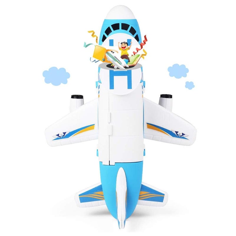 Tuko Transport Cargo Airplane Car Toy Play Set for 3+ Years Old Boys and Girls(Blue) - Image 5