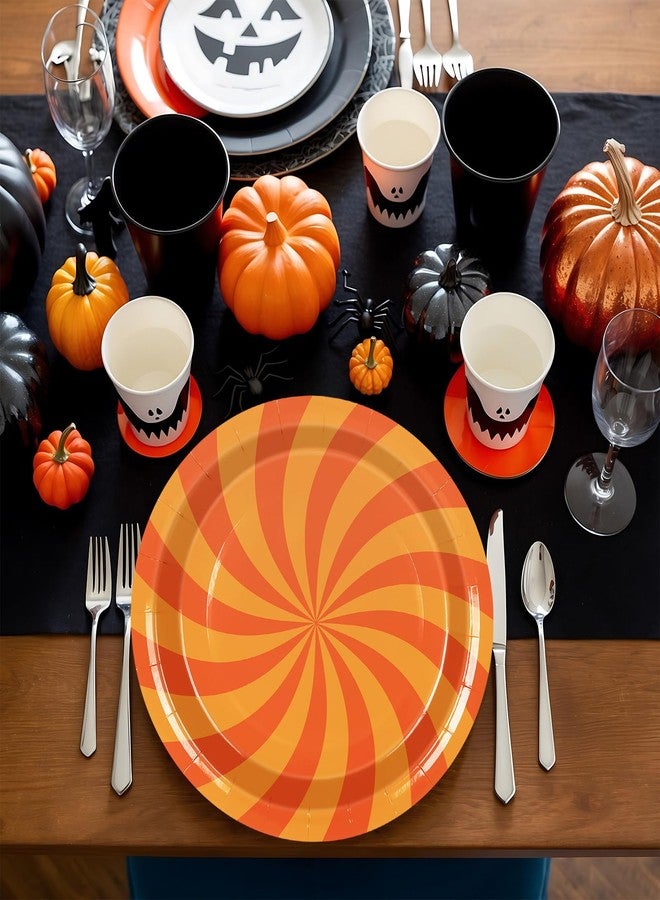 JarThenaAMCS 60Pcs Halloween Paper Plates Candy Lollipop Disposable Plates 9 Inch Candyland Party Tableware for Birthday Holiday Table Decor Supplies, 3 Colors - Image 4