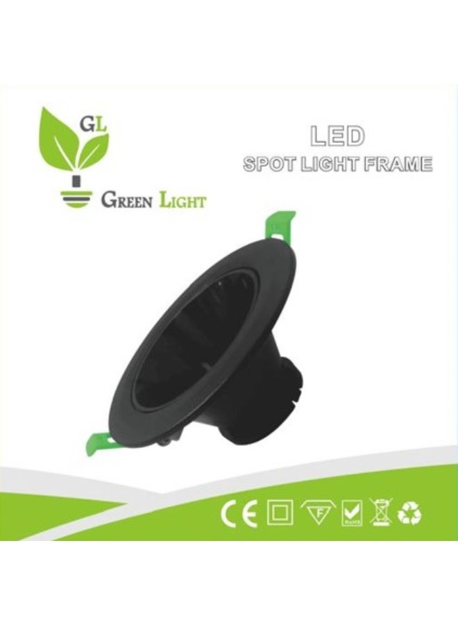 GREEN LIGHT SPOT LIGHT FRAME 10CM RO  PVC 10CM_BK+BK - Image 3