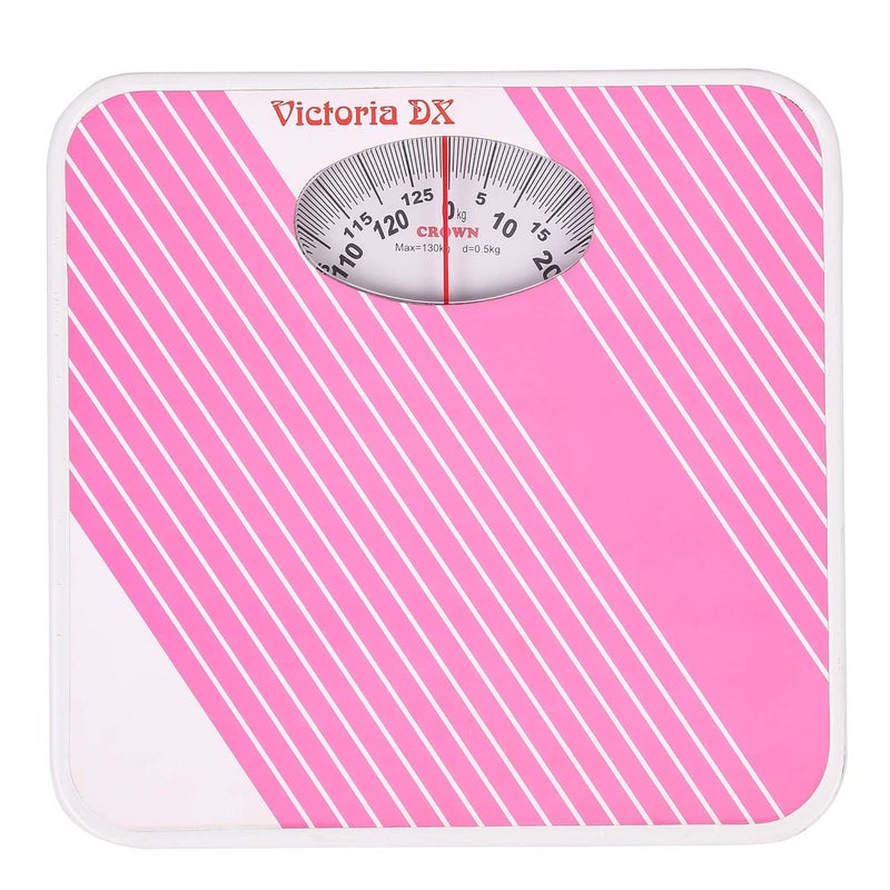 Crown Victoria Deluxe Personal Weighing Scale For Human Body, Manual Analog Weighing Scale upto 130 kgs capacity (Pink) - Pack of 1 - Image 1
