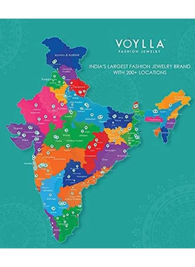 VOYLLA Nayantara Floral Motifs Drop Earrings