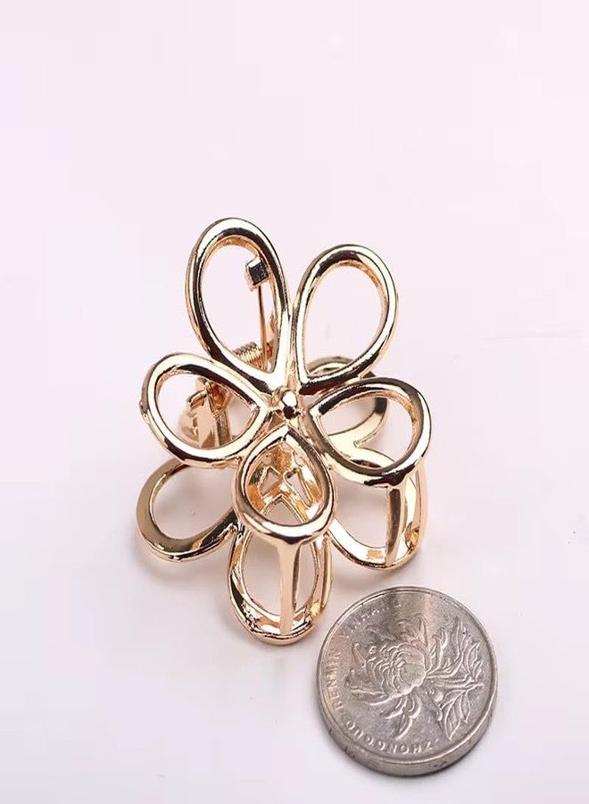 Luxelocks Pack of 8 pcs Decorative Metal Hair claw Clips Set, Gold Silver Rose Gold Black, Heart Star Flower Rectangle Designs, Fashion Hair Accessories for Women - Image 4