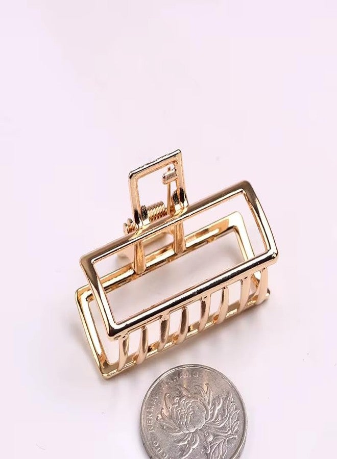 Luxelocks Pack of 8 pcs Decorative Metal Hair claw Clips Set, Gold Silver Rose Gold Black, Heart Star Flower Rectangle Designs, Fashion Hair Accessories for Women - Image 2