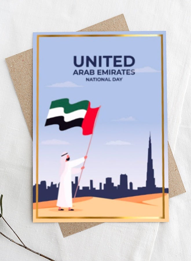 Share the Love UAE Flag Greeting Card – Premium National Day Celebration Card with Envelope