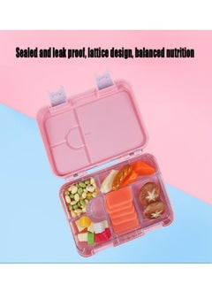 Arabest Children's Bento Lunch Box with 6 Compartments - Leak Proof Lunch Box for Boys，Girls，BPA-Free，Microwave Dishwasher Safe，Lunch Box for School (Pink)  - Image 5