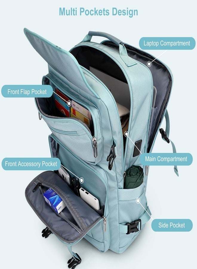 PIJUSHI Carry on Travel Backpack for Women Men Convertible Duffle Bag Flight Approved Luggage Backpack Fit 16 Inch Laptop, Teal Blue, Large, Travel Backpacks - Image 4