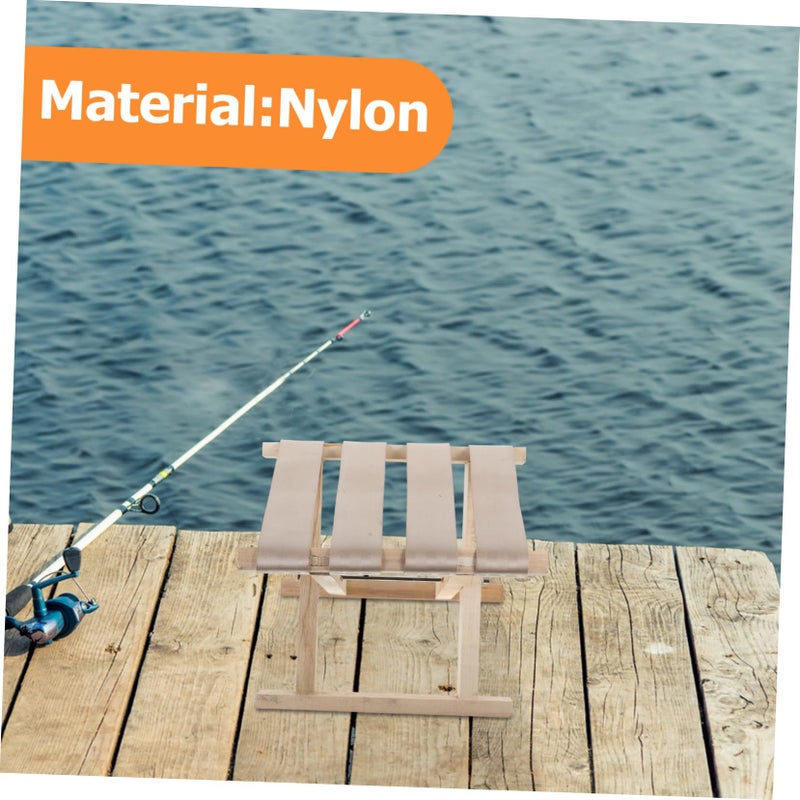 Folding Solid Wood Stool Portable Camping Chair For Adults Outdoor Fishing Travel - Image 5