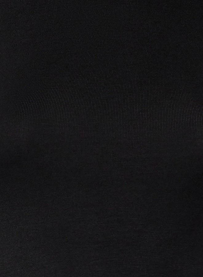 trendyol Black Premium Viscose/Soft Fabric Fitted/Fits the Body Moon Sleeve Knitted Blouse - Image 4