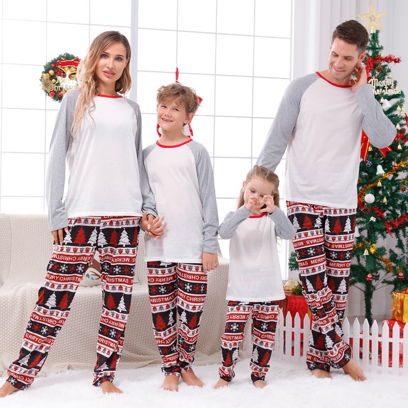 Tianming Clothing Parent-Child Home Clothing Christmas Home Clothing Parent-Child Suit Plaid Patchwork Printed Home Clothing - Image 1