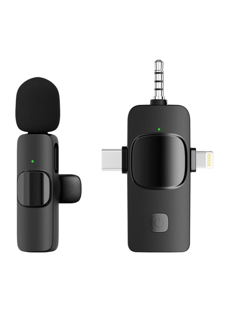 "Versatile 3-in-1 Wireless Microphone – Compatible with Smartphones, Speakers, and Computers, Clear High-Quality Audio for Vlogging, Live Streaming, Podcasts, Online Meetings & More" - Image 1