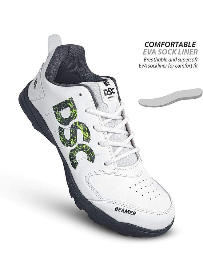 DSC - Beamer Cricket Shoe For Men & Boys (Light Weight | Economical | Durable | Size Uk: 8) Grey-White - Image 1