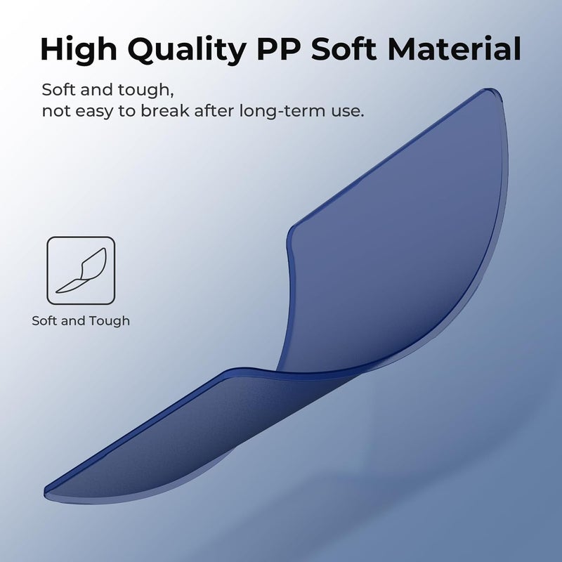 BlueSwan غطاء BlueSwan متوافق مع MacBook Air الجديد 13.6 بوصة 2022 2024 2025، M4 M3 M2 A3240 A3113 A2681، M2 M3 M4 Air 13" غطاء مرن من PP＆غير لامع، مضاد للتمزق ومقاوم للصدمات ومضاد لبصمات الأصابع - أزرق منتصف الليل - Image 2