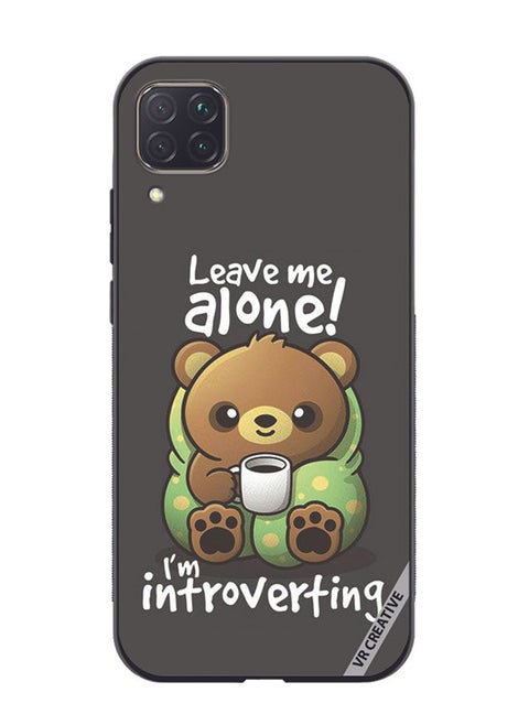 Protective Case Cover For Huawei Nova 7i/P40 Lite Leave Me Alone Design Multicolour