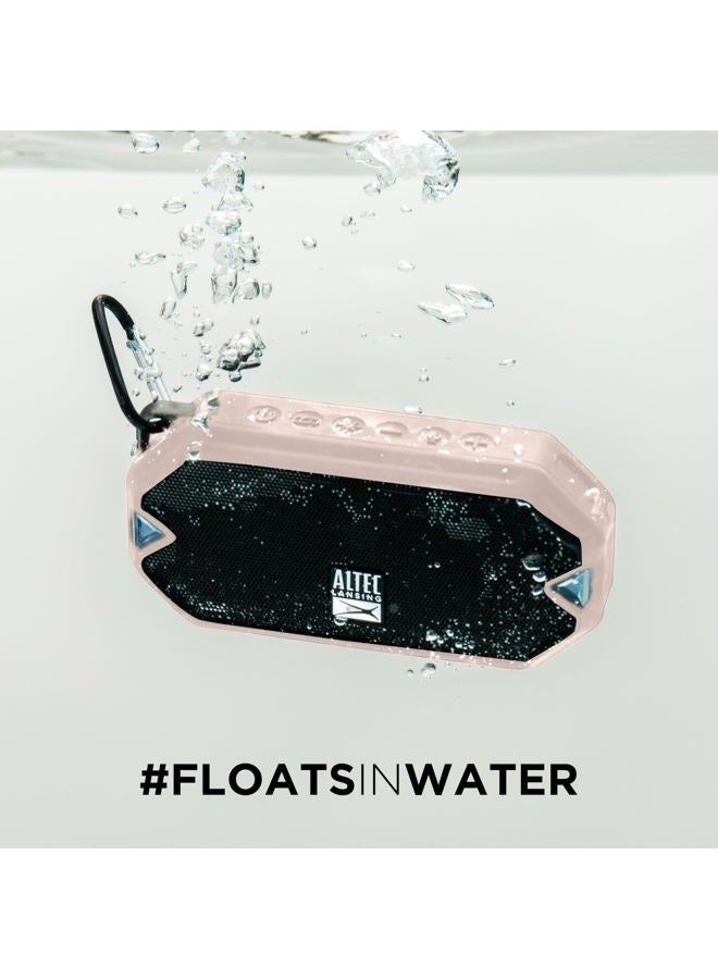 Altec Lansing HydraMini Wireless Bluetooth Speaker, IP67 Waterproof USB C Rechargeable Battery with 6 Hours Playtime, Compact, Shockproof, Snowproof, Everything Proof (Petal Pink) - Image 5
