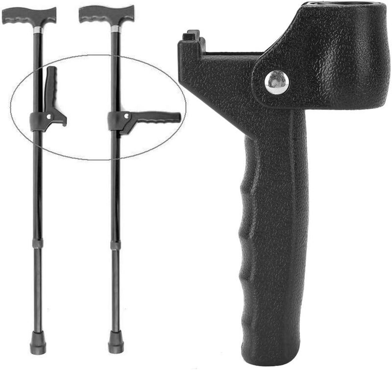 klarako Walking Cane Handle Replacement, Walking Stick/Cane Auxiliary Handles for 22mm Tube Diameter, Comfortable Extra Stability Base Mobility Aid for Men Women and Seniors - Image 1