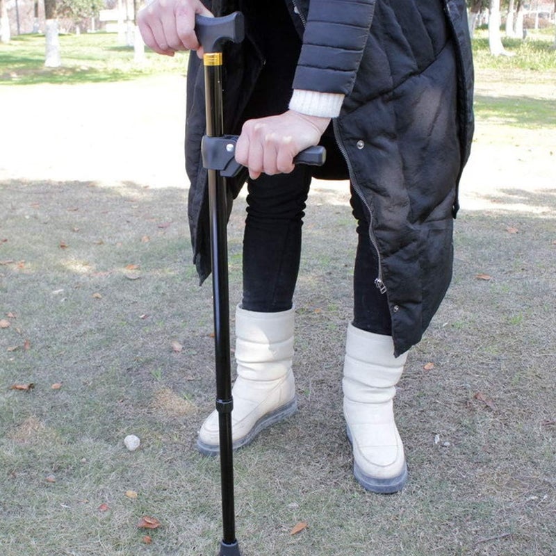 klarako Walking Cane Handle Replacement, Walking Stick/Cane Auxiliary Handles for 22mm Tube Diameter, Comfortable Extra Stability Base Mobility Aid for Men Women and Seniors - Image 2