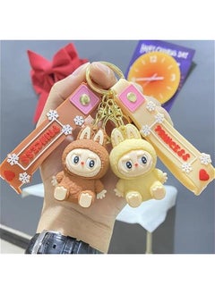 Arabest Labubu Doll Keychain, Adorable Monster Wristlet Bag Charm Gift for Her  - Image 3