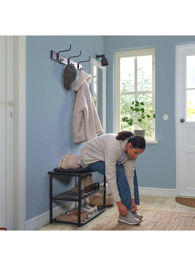 erorex Bench With Shoe Storage, Black, 79X35X52 Cm - Image 3