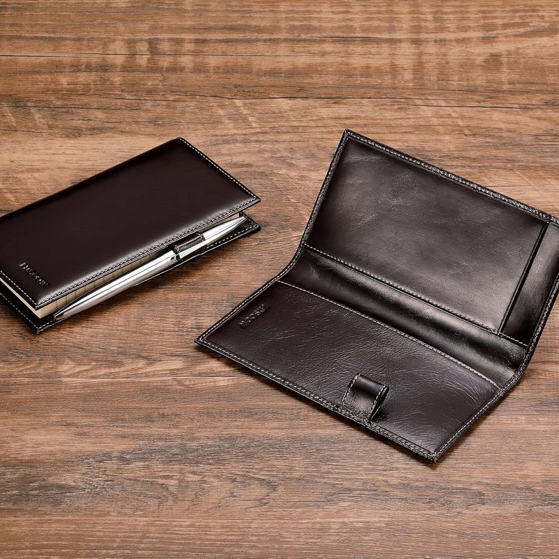 HISCOW Supple Leather Checkbook Cover with Free Divider - Italian Calfskin - Image 2