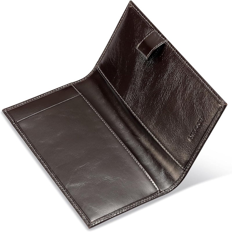 HISCOW Supple Leather Checkbook Cover with Free Divider - Italian Calfskin - Image 5