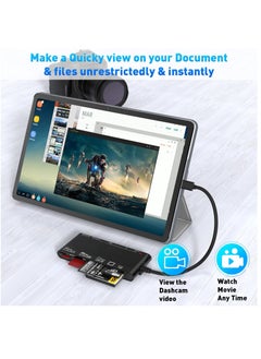 KASTWAVE USB 3.0 Memory Card Reader Upgraded Extension 7 in 1 Multi-Card Adapter 5Gbps Read Write for SD SDXC SDHC CF CFI TF XD Micro SD Micro SDXC Micro SDHC MS MMC UHS-I Card for Windows Mac OS Linux  - Image 3