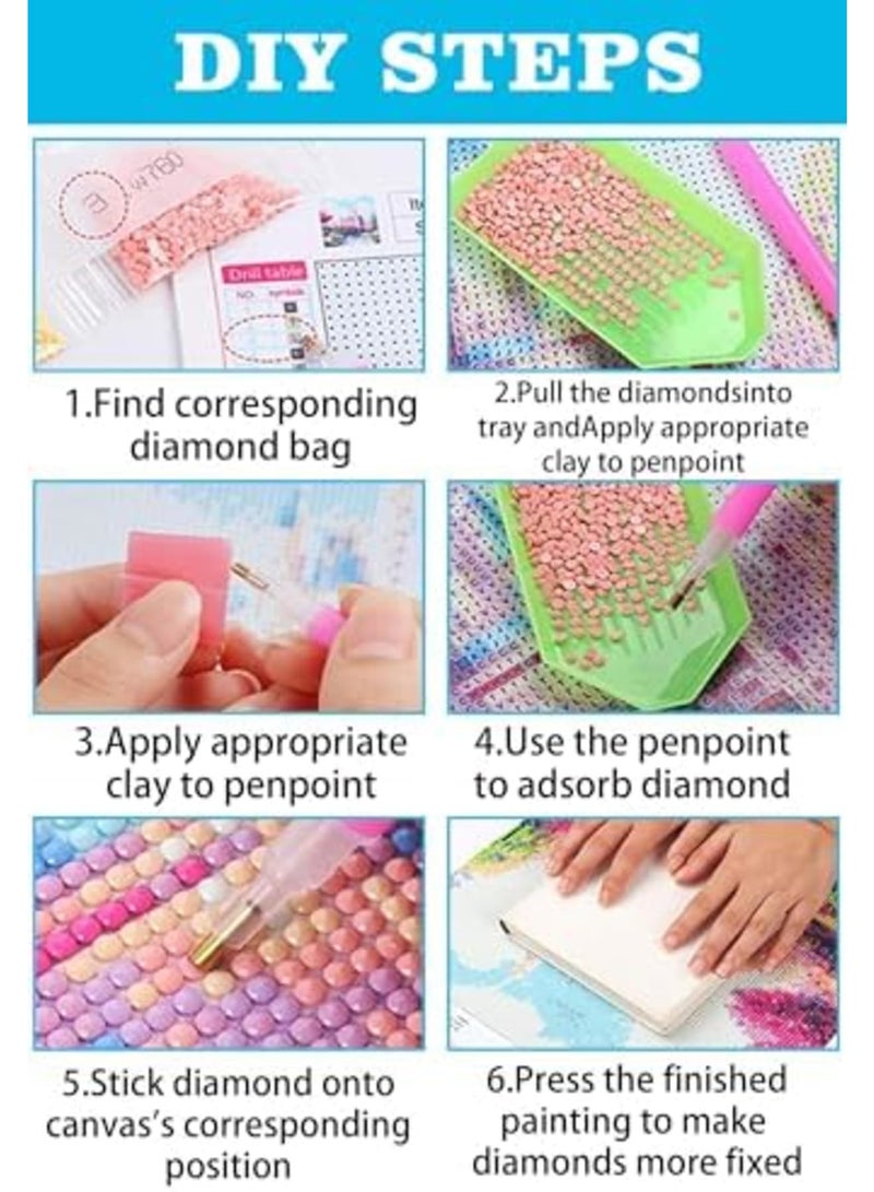 SYOSI 5D Black Cat Diamond Art Kits for Adult Beginners, 11.8X15.7inch Moon Cat Full Drill Round Rhinestones Gem Art for Home Wall Decor, Gifts - Image 4