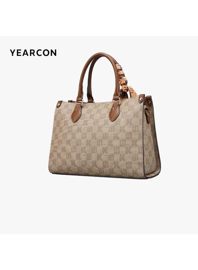 YEARCON Yierkang Birthday Gift, Crossbody Floral Tote Bag, Large Capacity Mom Bag, Women's Handbag, 53w27619, Coffee - Image 4
