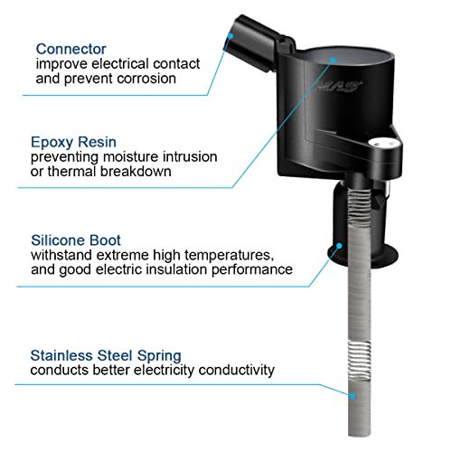 MAS Ignition Coils DG508 and Motorcraft OEM Spark Plugs SP413 Compatible with Ford F-150 Mustang V8 4.6L pack of 8 - Image 5