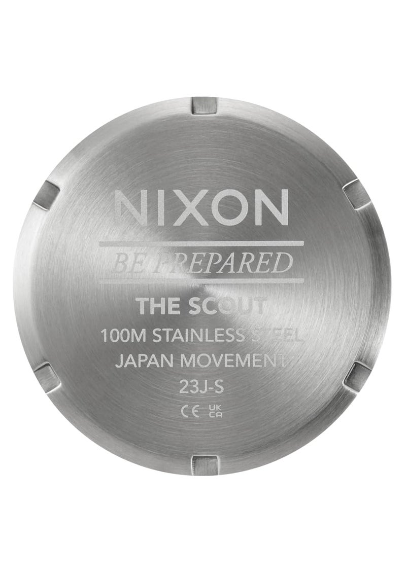 NIXON Scout A1409 - Silver / Charcoal - 100m Water Resistant Men's Analog Field Watch - Image 5