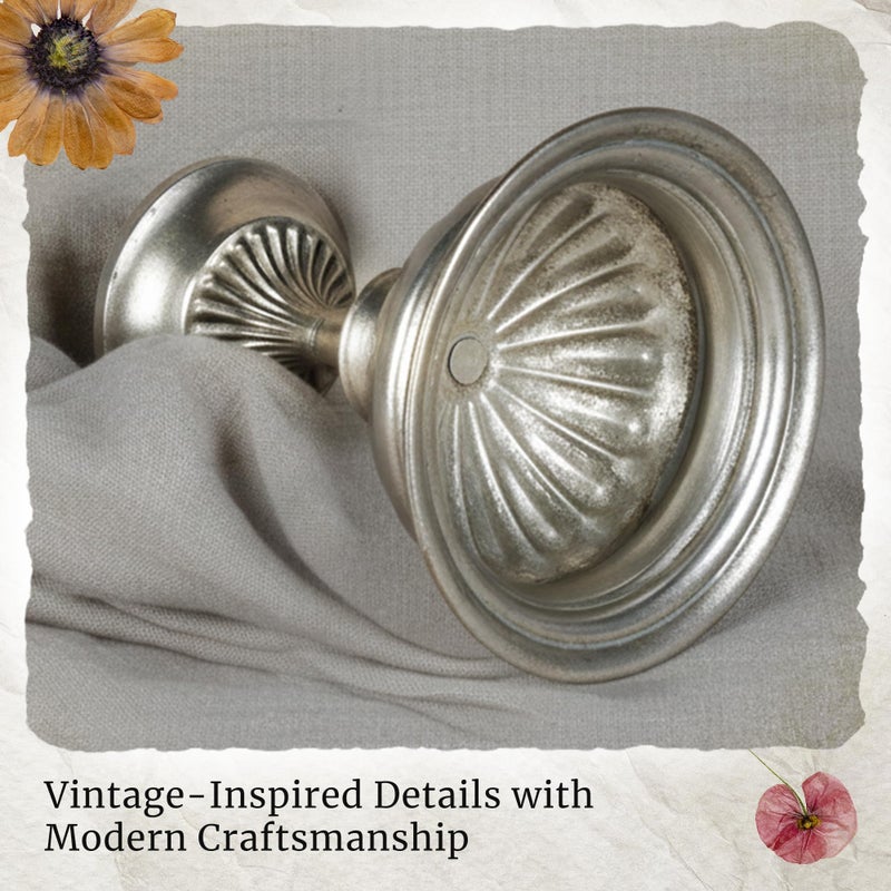 WORTH Small Urn Vases for Centerpieces Set of 2, Classic Metal Trumpet Flower Pots for Table, Bowl Vase for Wedding Party Event Home Deco (Silver, 7.8" Dia x 8.8" H) - Image 5