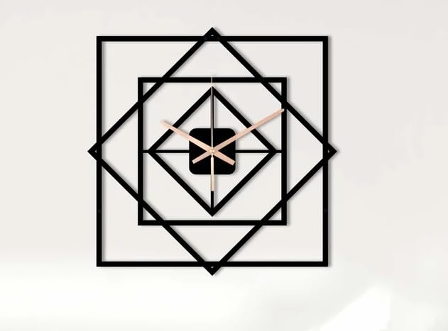 Reyox Material Metal Wall Clock Big Size Wall Clock Modern Clocks for Living Room Stylish Wall Clocks for Home Antique Big Size Modern Wall Watch for Home DecorBlack40 cm DA13