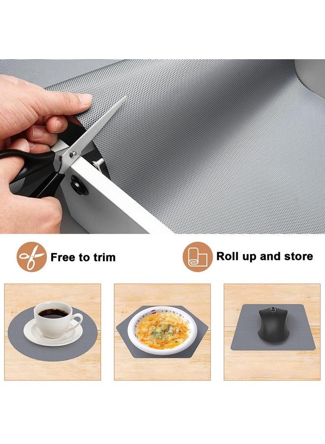 URBANFIX Multipurpose 45cm x 5m Super Strong EVA Anti-Slip Kitchen Mats for Cupboard | Washable Shelf Liners for Kitchen Shelves, Cabinet Placemats | (Diamond Texture, Metallic Grey) - Image 2